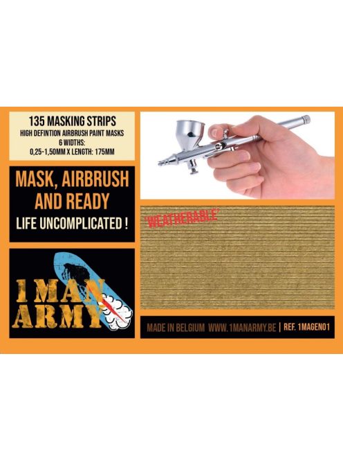 1 Man Army - High Definition Strips 6 Widths 0,25 Mm - 1,5 Mm X 175 Mm