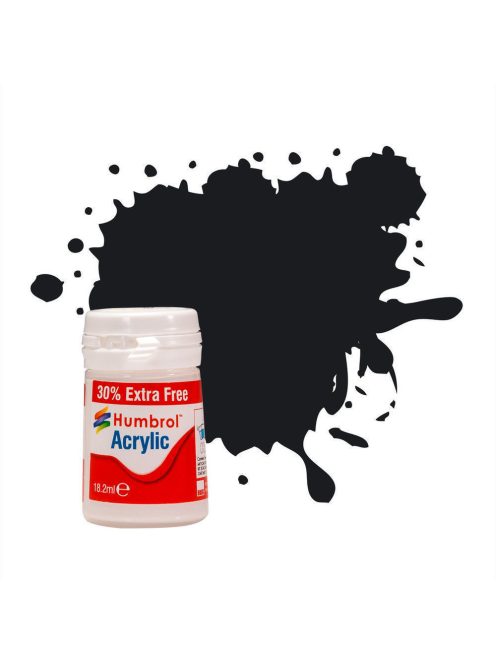 Humbrol - Humbrol Acrylic No21 Black Gloss 18,2ml (14ml plus 30% extra free)