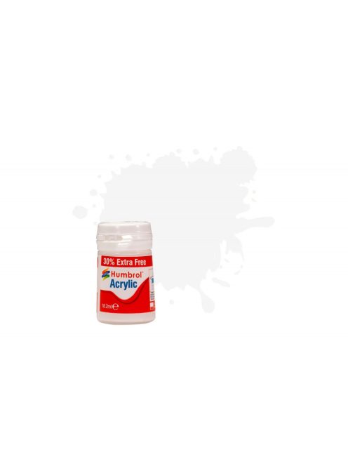 Humbrol - Humbrol Acrylic No22 White Gloss 18,2ml (14ml plus 30% extra free)
