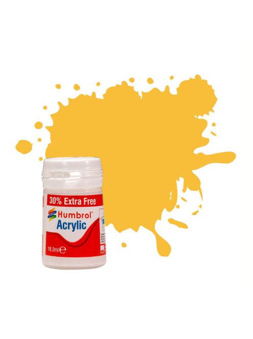 Humbrol - Humbrol Acrylic No24 Trainer Yellow Matt 18,2 ml  (14ml plus 30% extra free)