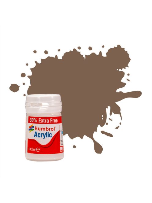 Humbrol - Humbrol Acrylic N29 Dark Earth Matt18,2m (14ml plus 30% extra free)