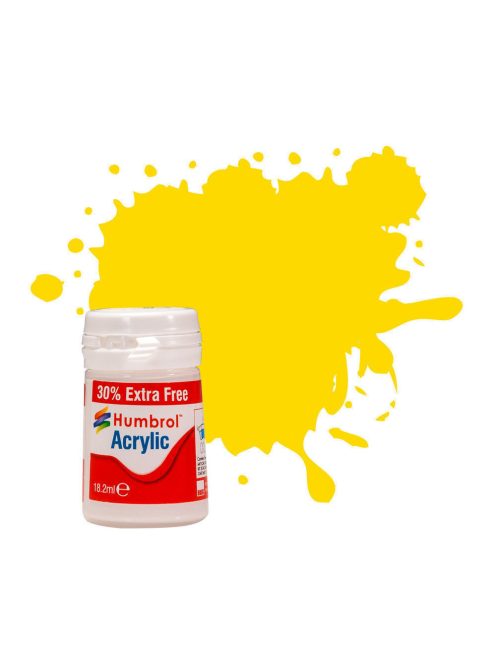 Humbrol - Humbrol Acrylic 69 Yellow Gloss 18,2ml (14ml plus 30% extra free)