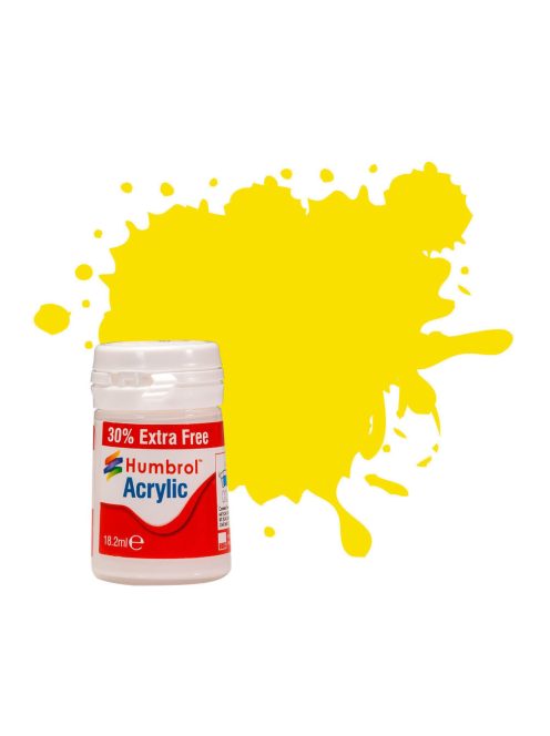 Humbrol - Humbrol Acrylic No 99 Lemon Matt 18,2ml (14ml plus 30% extra free)