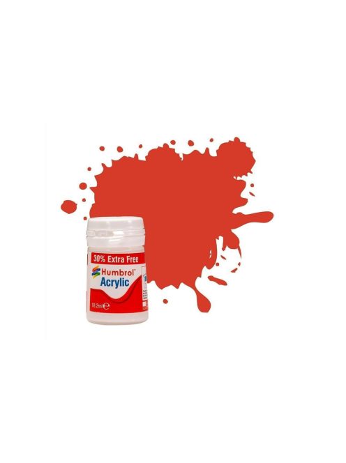 Humbrol - Humbrol Acrylic No 174 Signal Red Satin 18,2ml (14ml plus 30% extra free)