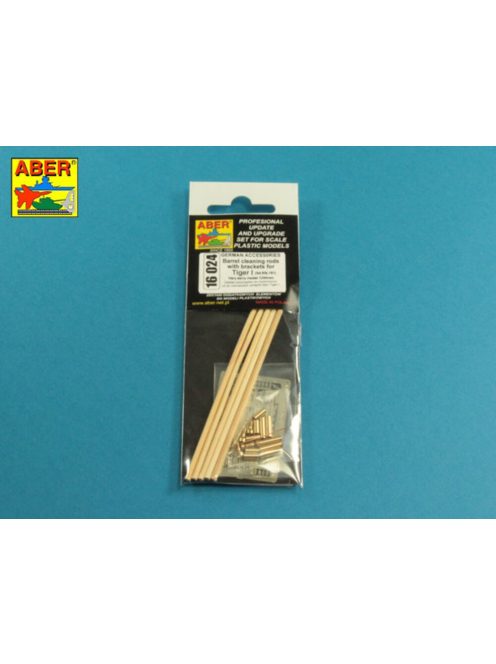 Aber Models - Barrel cleaning rods with brackets for Tiger I -very early model 1240mm