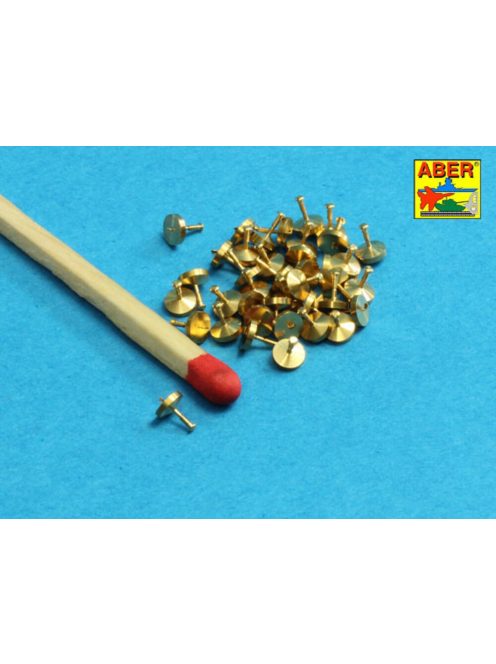 Aber Models - Turned rivets 0,9 x1,3 x 0,5mm 40 pcs.