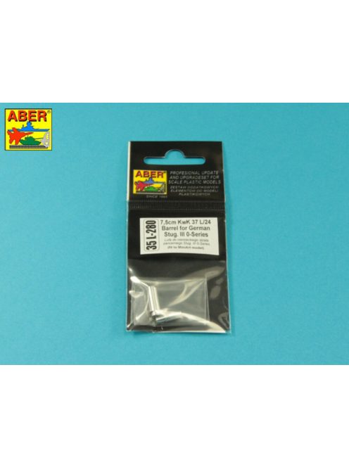 Aber Models - 7,5cm KwK 37 L/24 barrel for German Stug. III  0-Series