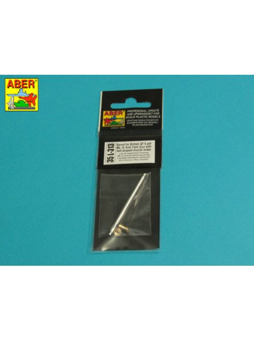 Aber Models - Barrel for 6 pdr Mk.IV (57mm) A/T Gun with ball muzzle brake