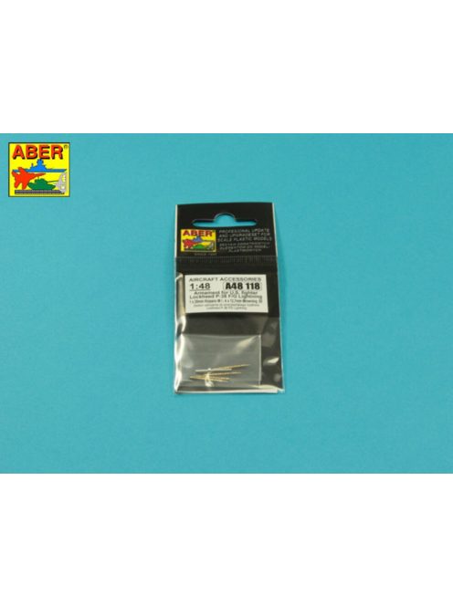 Aber Models - Armament for U.S. fighter Lockheed P-38 F/G Lighting: 1 x 20mm & 4x 12,7mm gun barrels