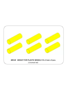 Aber Models - Weight for plastic models 16 x 8 mm x 6 pcs.