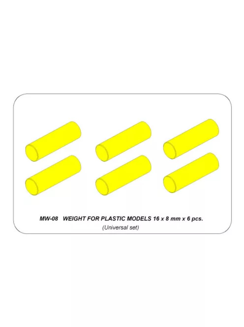 Aber Models - Weight for plastic models 16 x 8 mm x 6 pcs.