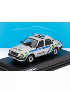 Abrex - SKODA 120L POLICIE 1984 SILVER BLUE YELLOW