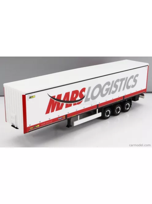Herpa - Trailer Trailer For Truck Mars Logistic Transports - Rimorchio Telonato White