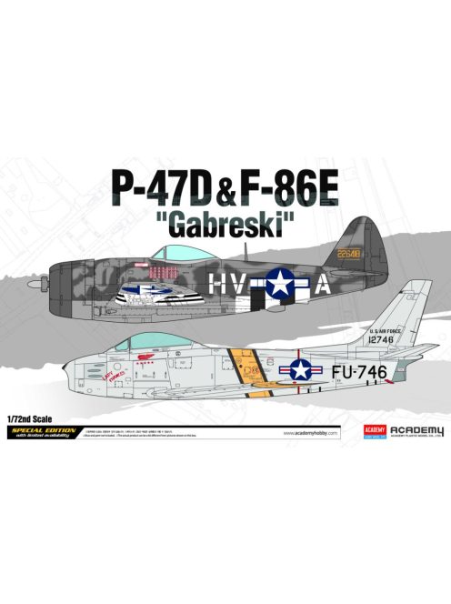 Academy -  Academy 12530 - P-47D F-86E "Gabreski" LE: (1:72)