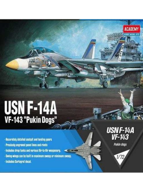 Academy -  Academy 12563 - USN F-14A "VF-143 Pukin Dogs" (1:72)