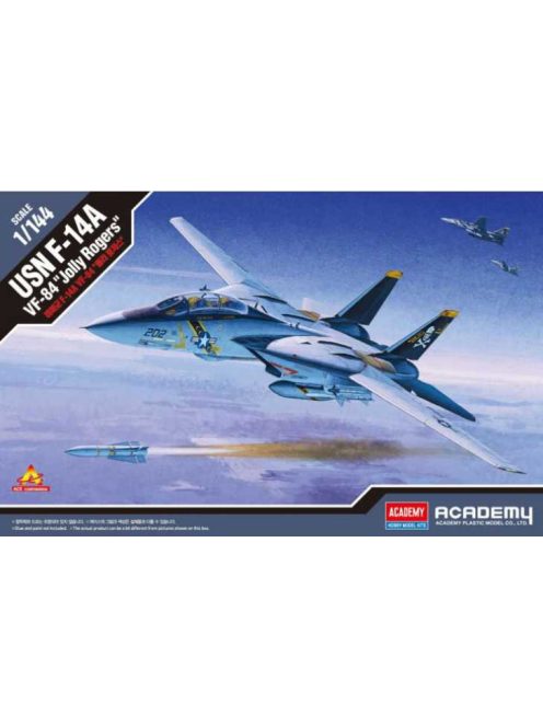 Academy - Model Kit letadlo 12626 - USN F-14A V-84 "Jolly Rogers" (1:144)