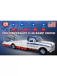   Acmemodels - 1967 Chevrolet C-30 Ramp Truck *USA-1* white/blue/red