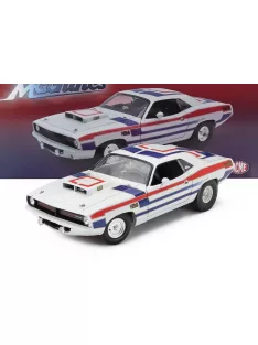 Acmemodels - PLYMOUTH HEMI CUDA COUPE 1970 WHITE RED BLUE