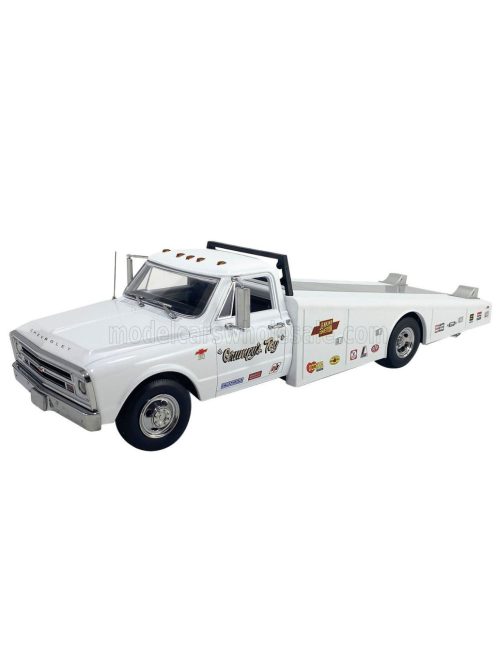 Acmemodels - CHEVROLET C-30 TRUCK RAMP CAR TRANSPORTER GRUMPY'S TOY 1967 WHITE