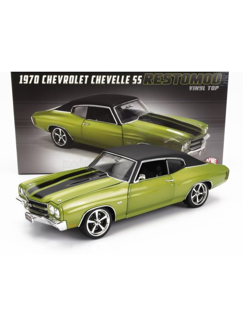 Acmemodels - CHEVROLET CHEVELLE SS COUPE RESTOMOD WITH VINYL TOP 1970 GREEN MET BLACK