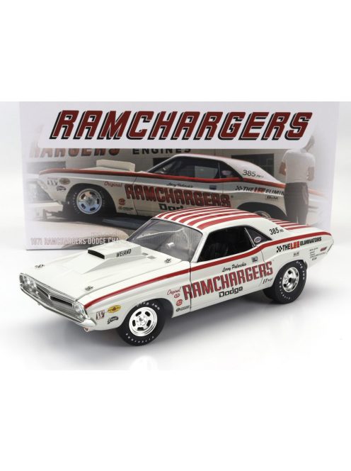 Acmemodels - DODGE CHALLENGER HEMI COUPE ROD SHOP PRO STOCK N 333 RACING 1971 MIKE FONS WHITE RED BLUE