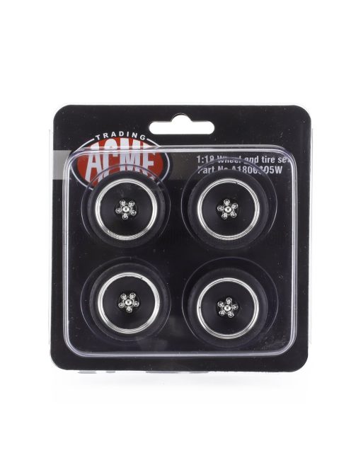 Acmemodels - ACCESSORIES SET 4X WHEELS FOR SMOOTHIE CUSTOM SILVER BLACK