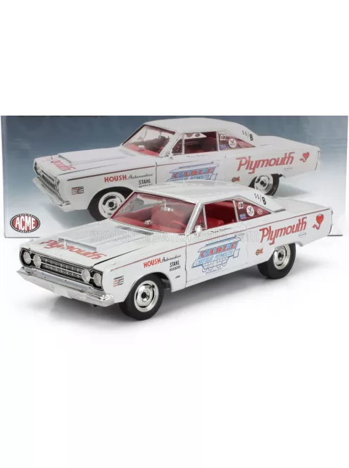 Acmemodels - PLYMOUTH BELVEDERE II SUPER STOCK 1967 DON GROTHEER WHITE
