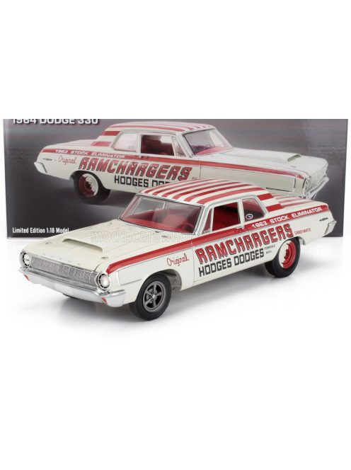 Acmemodels - DODGE 330 RAMCHARGERS STOCK ELIMINATOR 1964 WHITE RED