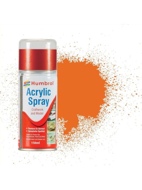 Humbrol - HUMBROL ACRYLIC HOBBY SPRAY 150ML No 18 Orange