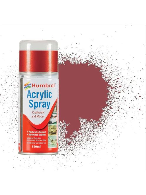 Humbrol - ACRYLIC HOBBY SPRAYS 150ML No 73 Matt Wine red Oxide - Modellers Spray 150 ML