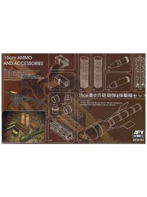 Afv-Club - 15cm AMMO and Accessories