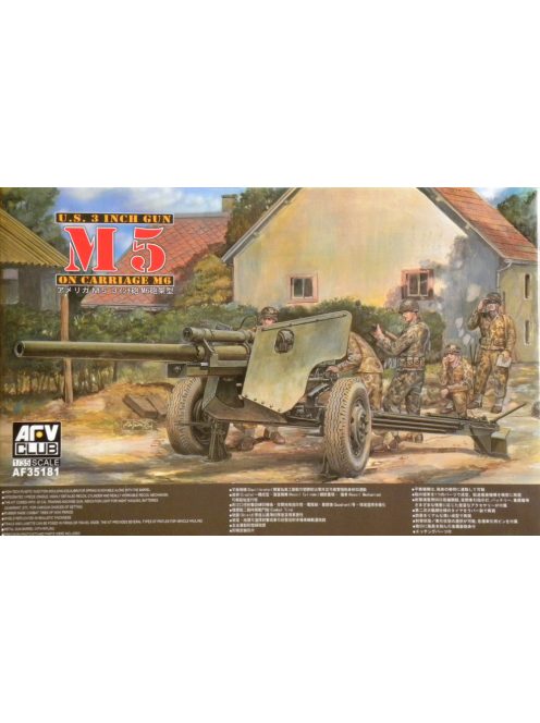 Afv-Club - U.S. 3 inch Gun M5 on Carriage M6