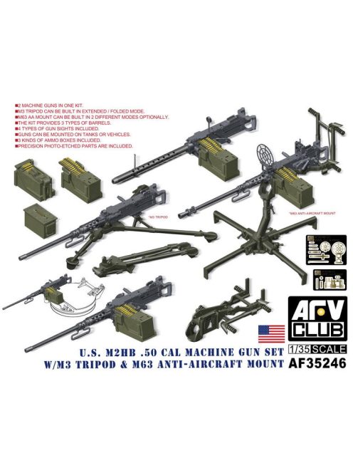 Afv-Club - US M2HB 50 Cal Machine Gun Set