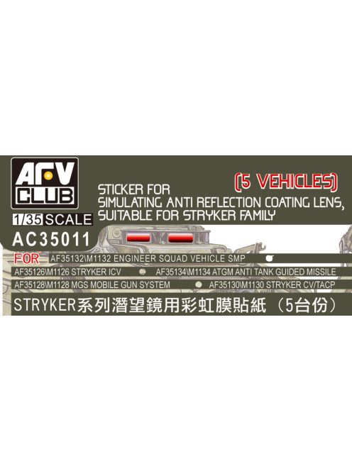 Afv-Club - Stickers For Simulating Anti-Reflection Coating on Periscope
