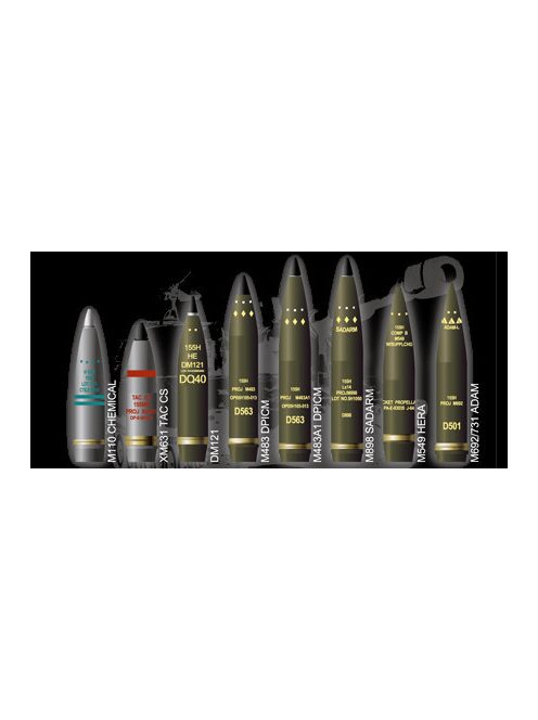 Afv-Club - 155mm Howitzer Brass Ammo Set