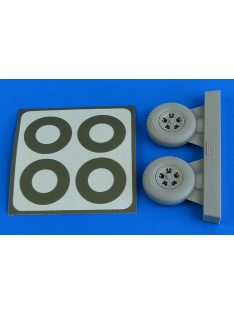   Aires - Spitfire Mk.IX wheels (5-spoke) & paint masks f.Tamiya