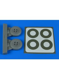   Aires - Spitfire Mk.IX wheels (4-spoke) & paint masks for Tamiya