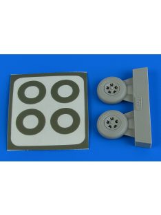   Aires - Spitfire Mk.I wheels (5-Spoke) & paint masks f. Tamiya