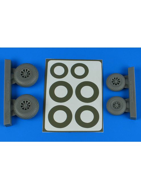Aires - A-26B/C (B-26B/C) Invader wheels & paint masks late - diamond pattern for ICM