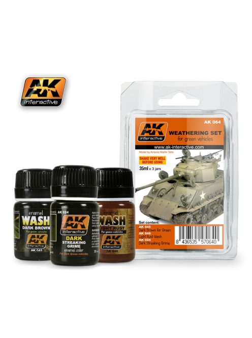 AK Interactive - Green Vehicles Weathering Set