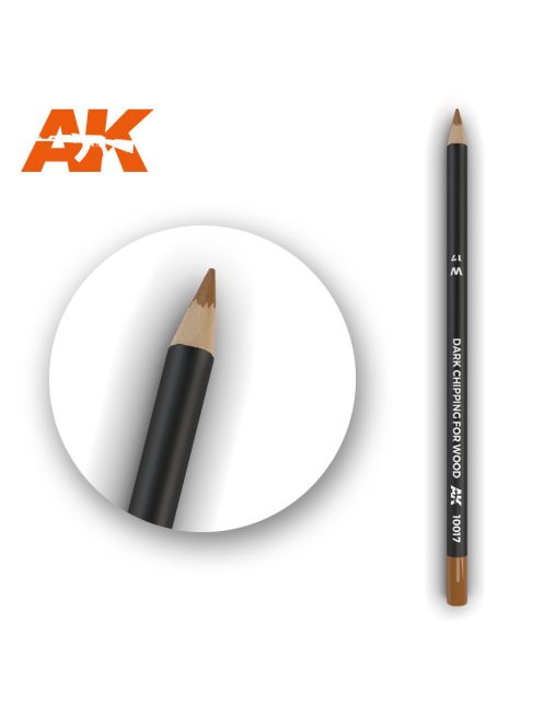 AK Interactive - Watercolor Pencil Dark Chipping For Wood