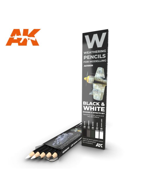 AK Interactive - Watercolor Pencil Set Black And White