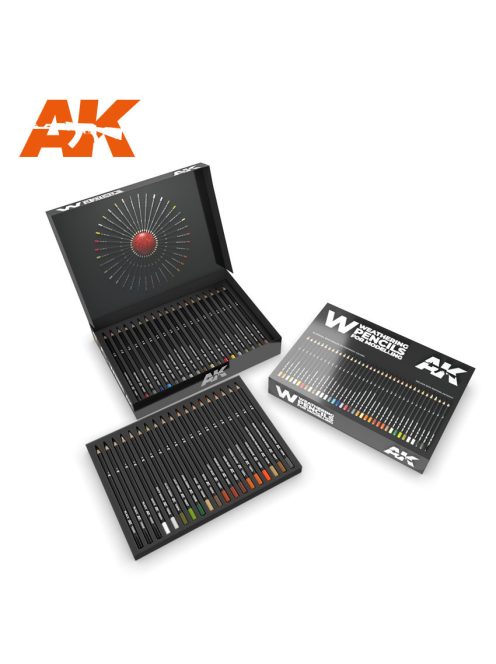 AK Interactive - Weathering Pencils Deluxe Edition Box (37 Waterperncil Colors)
