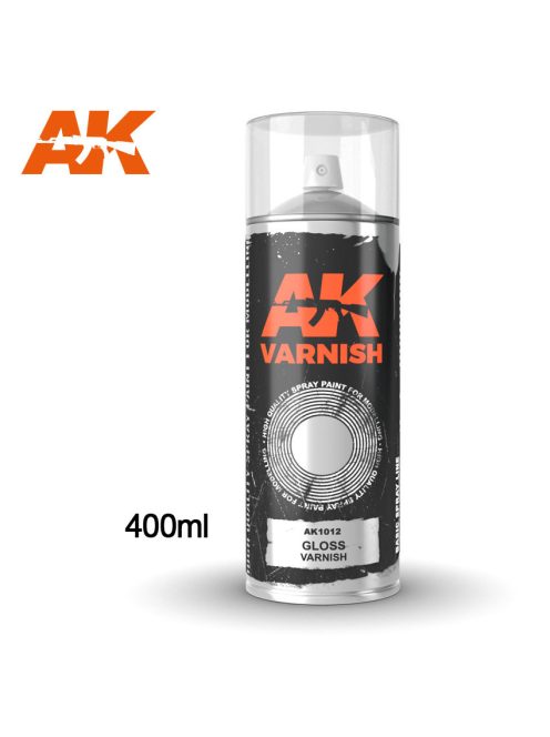 AK Interactive - Gloss Varnish - Spray 400Ml (Includes 2 Nozzles)