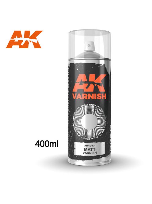 AK Interactive - Matt Varnish - Spray 400Ml (Includes 2 Nozzles)