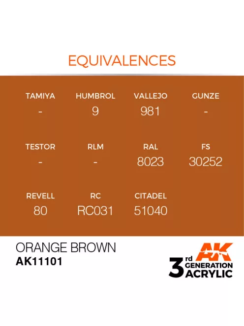 AK Interactive - Orange Brown 17ml