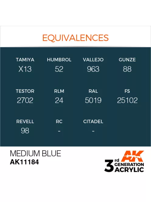 AK Interactive - Medium Blue 17ml