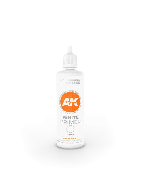 AK Interactive - White Primer 100 ml  3rd Generation