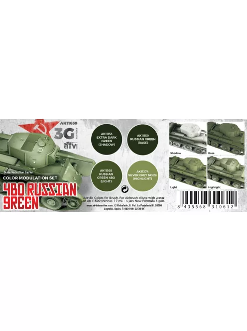 AK Interactive - Modulation 4Bo Russian Green 3G
