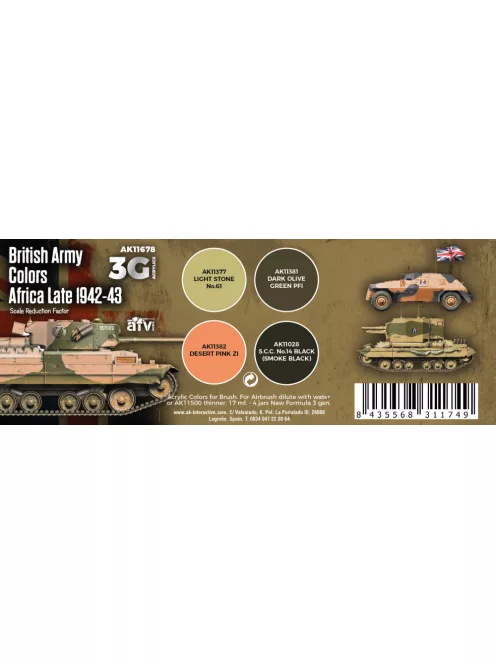 AK Interactive - British Army Colors Africa, Late 1942-43